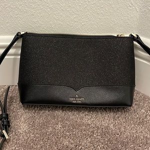 Kate Spade Black Sparkly Crossbody Purse
